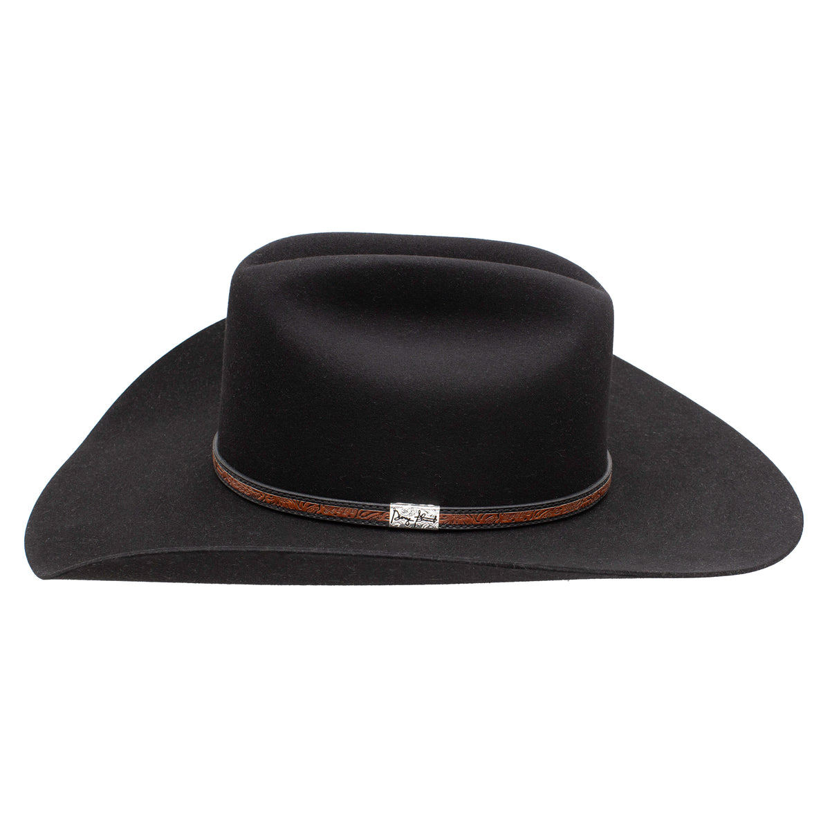 Resistol Foster cattleman crown with front pinch and creased top cowboy