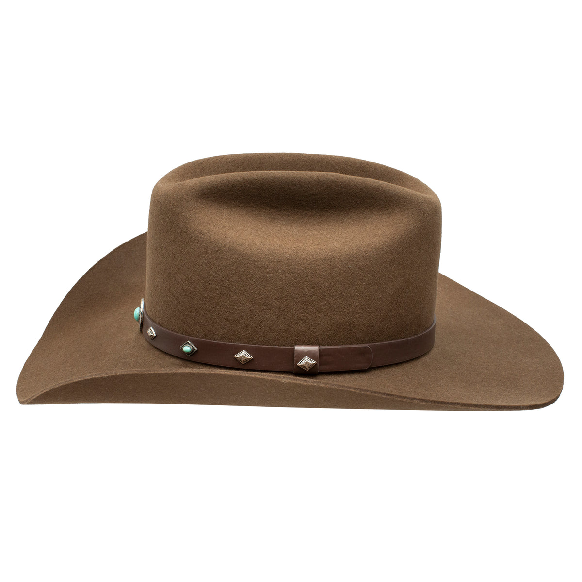 Stetson Payton Wool Felt Hat Mink cattleman crown with a three and three quarter inch brim