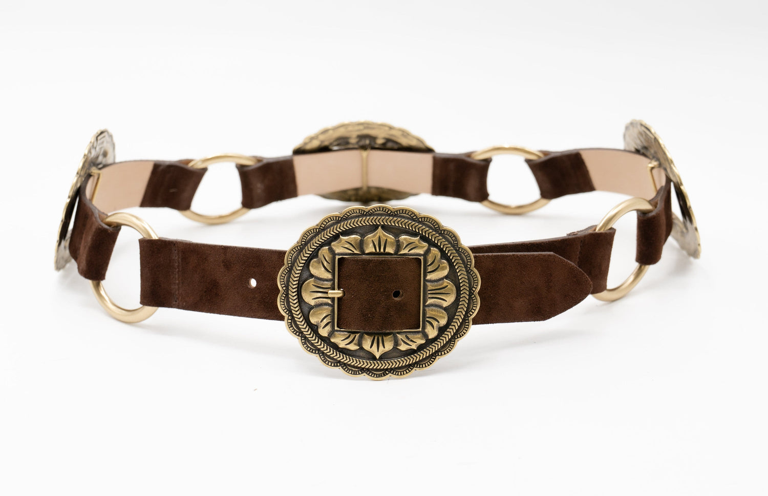 Womens Lilienne Belt Brass Buckle