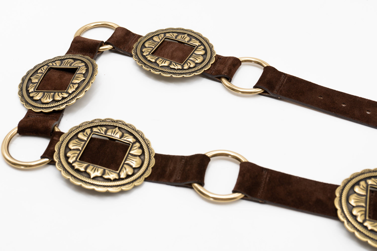 Womens Lilienne Belt Brass Buckle