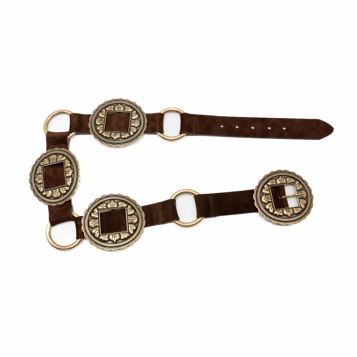 Womens Lilienne Belt Brass Buckle