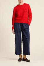 Trovata Cleo Sweater Red soft alpaca wool and polyamide blend knit for cold weather western fashion
