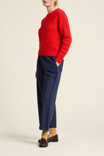 Trovata Cleo Sweater Red warm layering sweater for winter rodeo days cowgirl Park City Kamas