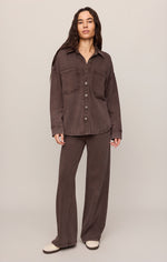 Z Supply Hunter Knit Pant Dark Chocolate ZP253872 - Womens Western Fashion Style