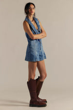 Denim romper short free people boltranchstore.com Bolt Ranch denim tank flare shorts 