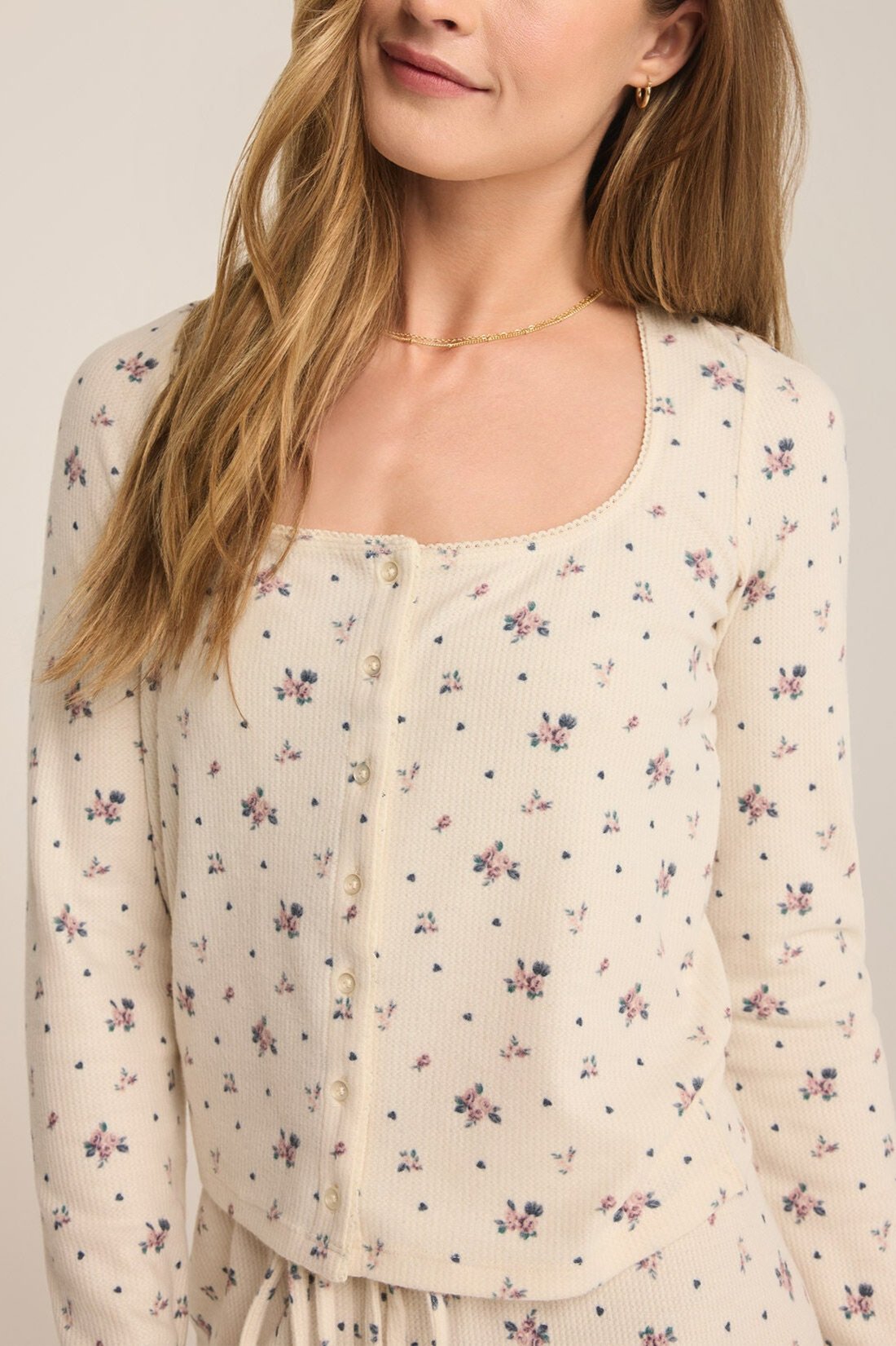 Tess Rosebud Long Sleeve Top