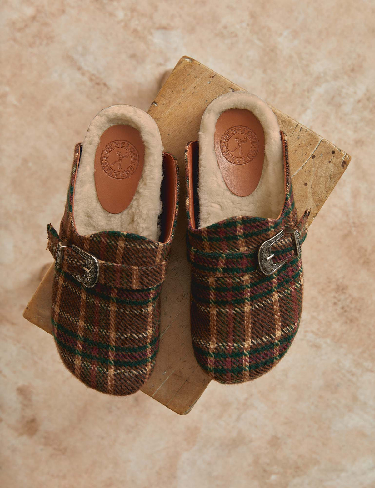Penelope Chilvers Wyoming Tartan Slide cowgirl gift for relaxed weekends in Kamas