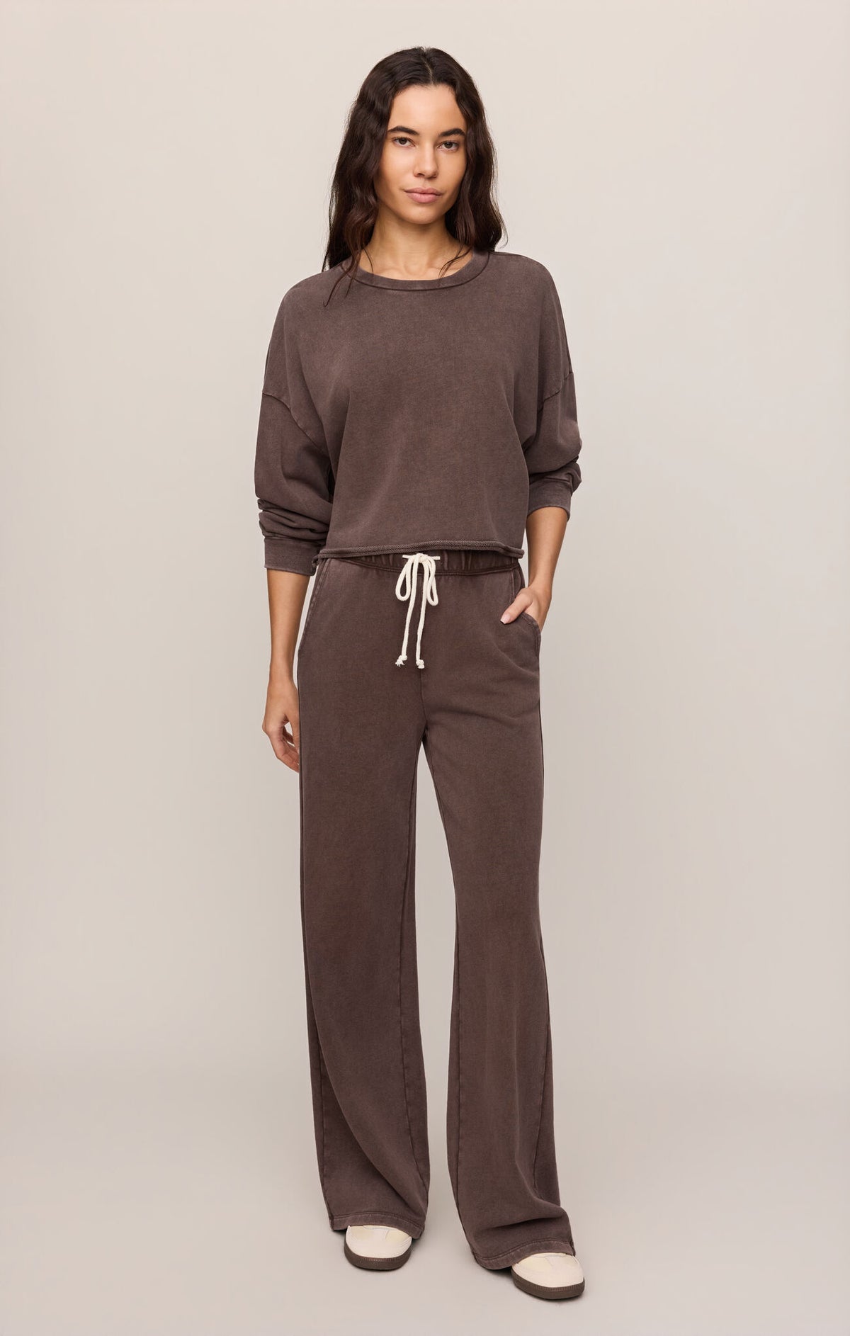 Z Supply Hunter Knit Pant Dark Chocolate ZP253872 - Womens Western Fashion Style