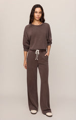 Z Supply Hunter Knit Pant Dark Chocolate ZP253872 - Womens Western Fashion Style