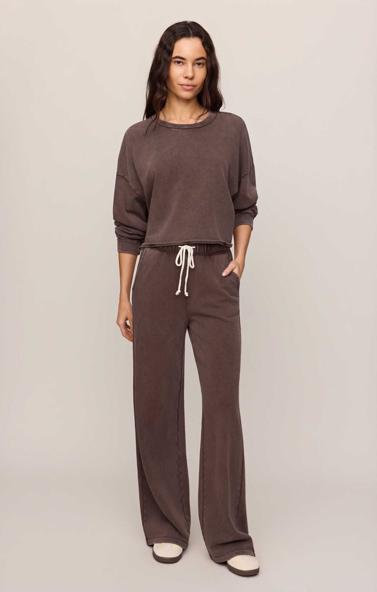 Z Supply Hunter Knit Pant Dark Chocolate ZP253872 - Womens Western Fashion Style