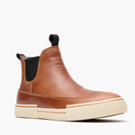 XTRATUF Mens Leather Chelsea Ankle Deck Boot Cashew cashew brown water resistant leather chelsea boot with black elastic side gore mens western boots Utah SKU XMADL900