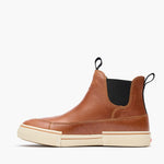 XTRATUF Mens Leather Chelsea Ankle Deck Boot Cashew clean stitched leather upper over a cupsole midsole for everyday wear Park City