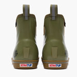 XTRATUF Mens Ankle Deck Boot Pro Legacy Moss front and rear pull on tabs with heavier textured foxing at the heel cowboy