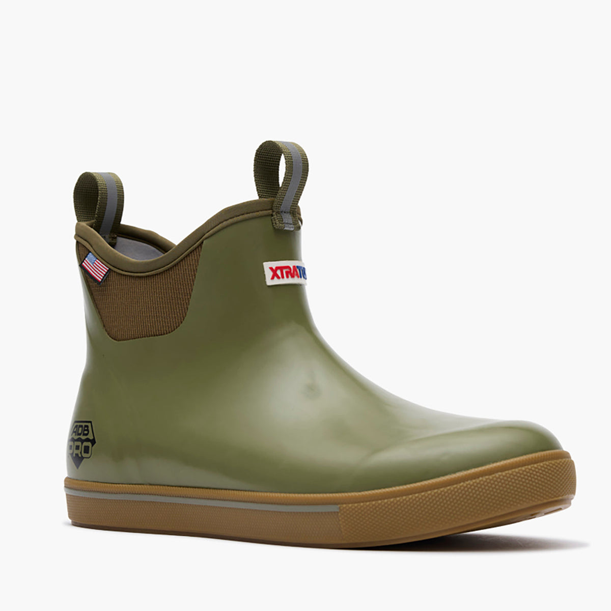 XTRATUF Mens Ankle Deck Boot Pro Legacy Moss moss green triple dipped latex neoprene rubber ankle boot mens western boots Utah SKU XMADP300